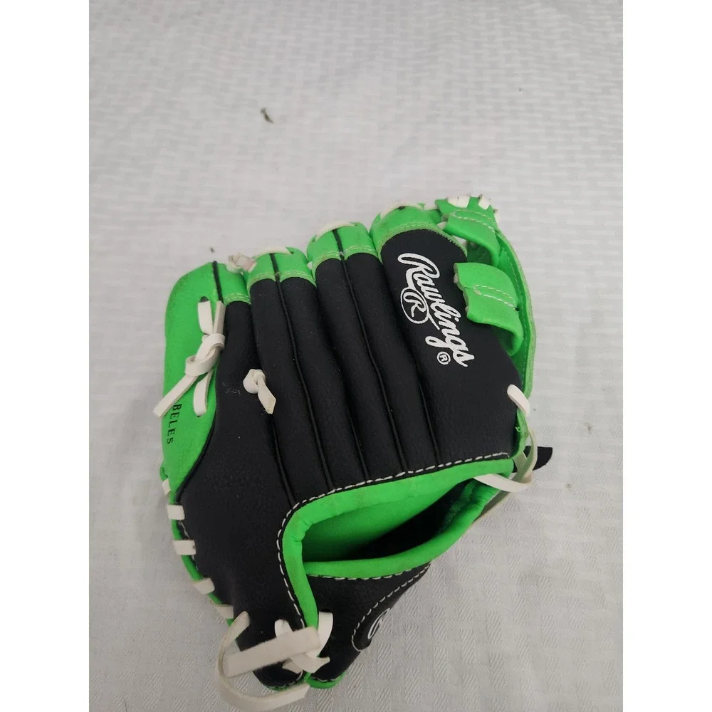 Rawlings PL90LG Players Series 9 Inch Youth Baseball Glove Neon Green Black RH